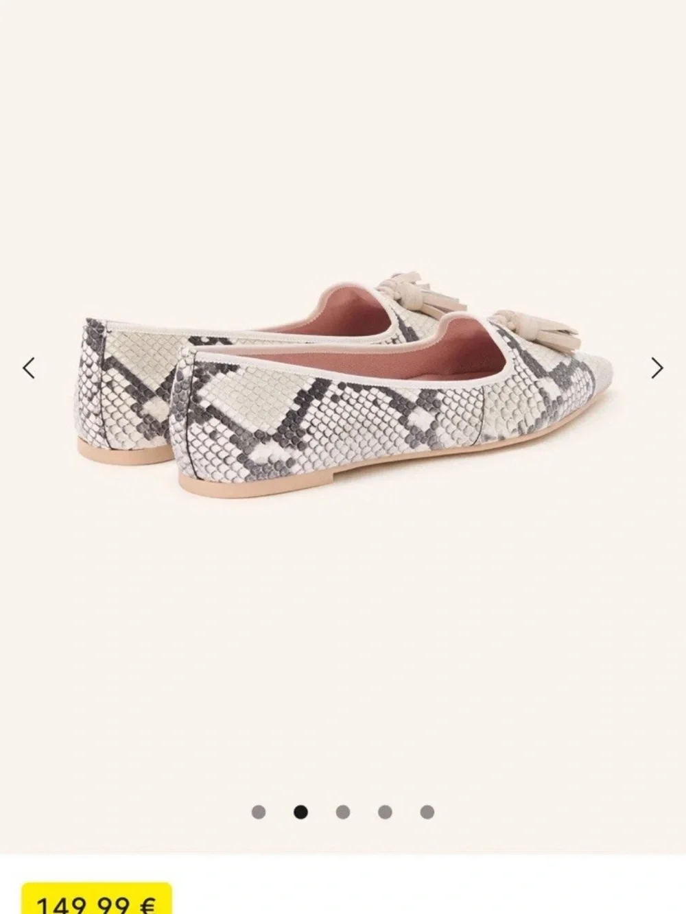 Pretty Ballerinas Angel Flats leopard pattern with tassels sz 39 us 8